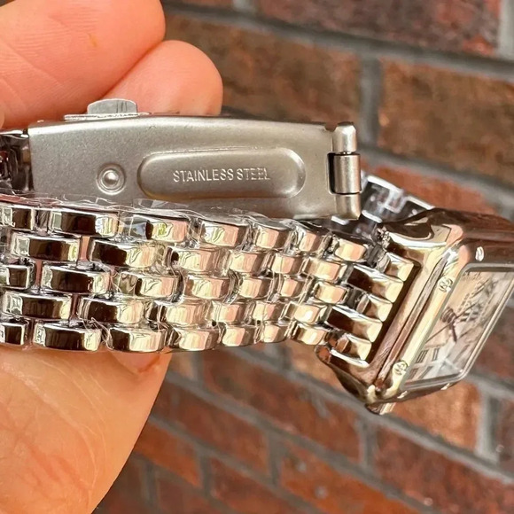 Panthere Classic Rectangle Gold Stainless Steel Watch - Picture 10 of 17